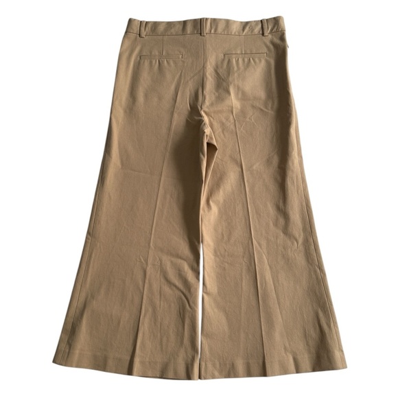 Frame Le Palazzo High Waist Crop Pants Beige Tan Sz 14 Neutral Closet Staple - Picture 10 of 11